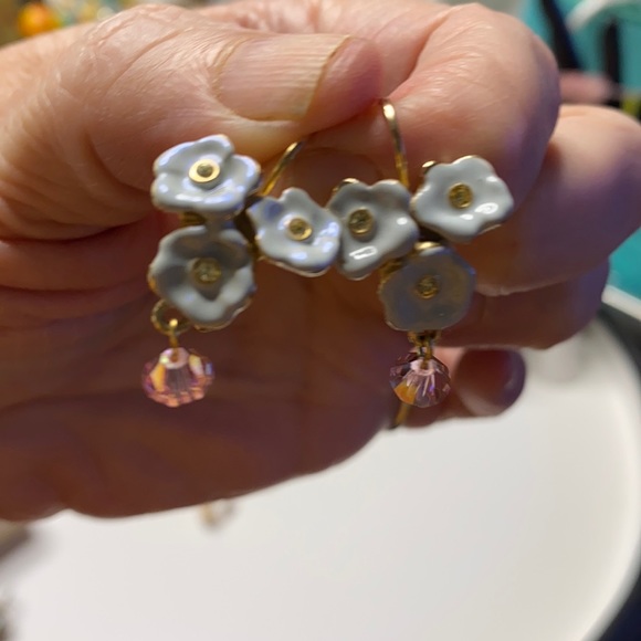 Kirk's Folly Jewelry - Kirk's Folly sweet blue flowers pierced earrings